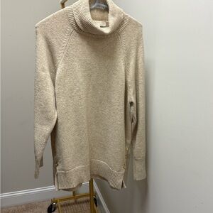 Michael Kors Cream Cowl Neck Sweater